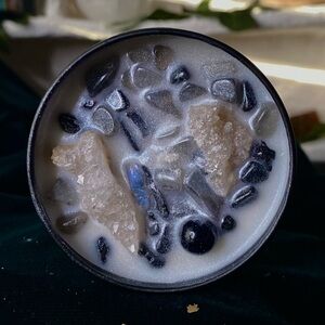 Moonlit Crystal Candle